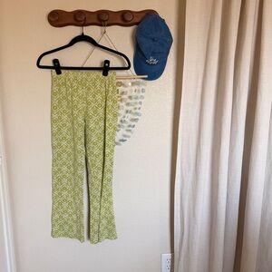 billabong patterned flare pants